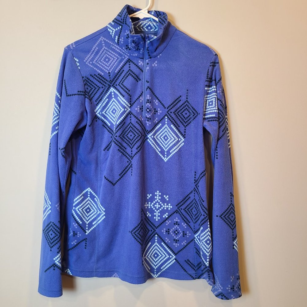 Columbia Fleece Pullover Womens Medium Purple Lightweight Jacket Quarter Zip